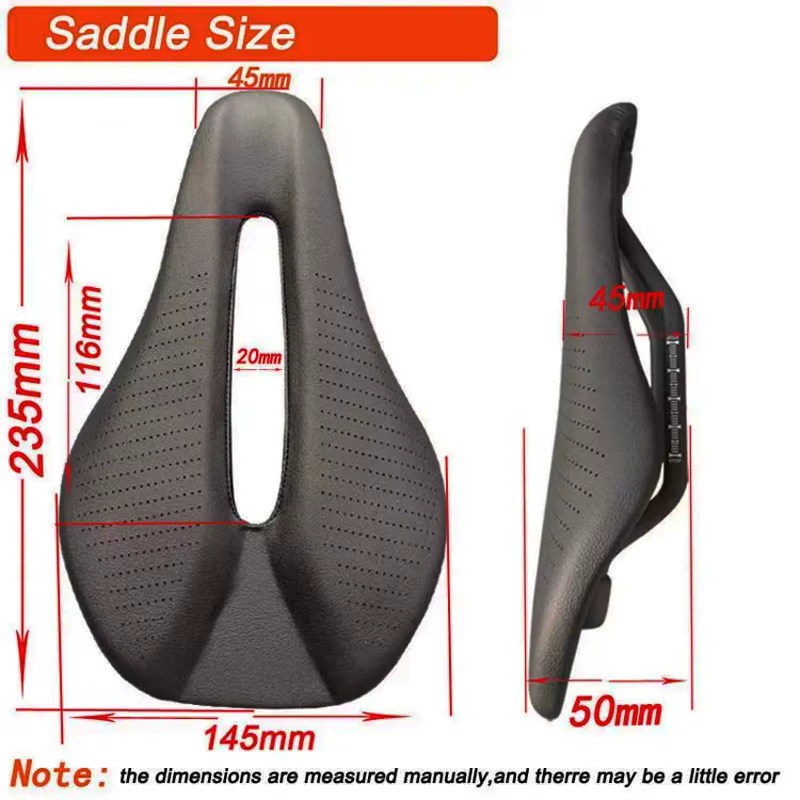 Selle de route vtt en Fiber de carbone 128g, coussinets en matériau carbone 3k T800, coussins en cui