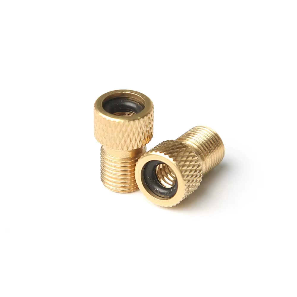 Adaptateur Presta à Schrader de vélo, adaptateur de Valve de pneu de vélo en cuivre doré, connecteur