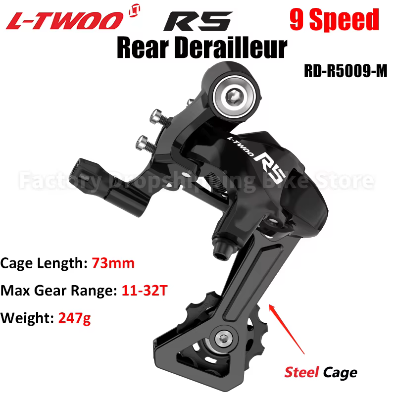 LTWOO-Groupe de dérailleur de vélo de route R5, frein mécanique, dérailleur arrière, cassette, pigno