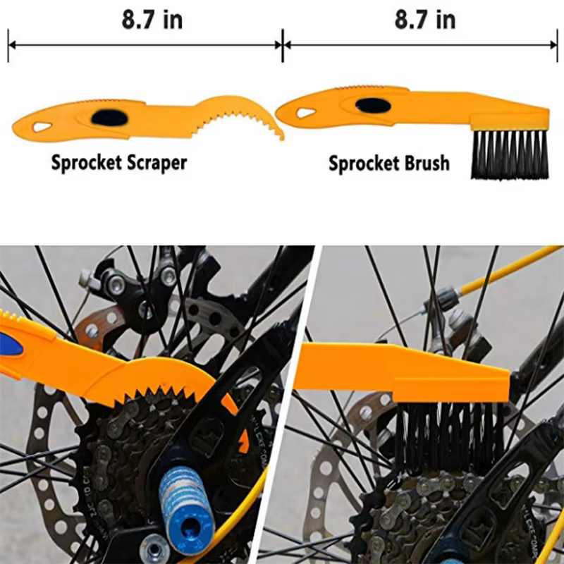 Ensemble de nettoyage de chaîne de vélo, Kit de nettoyage de vélo, outil de nettoyage de cyclisme en