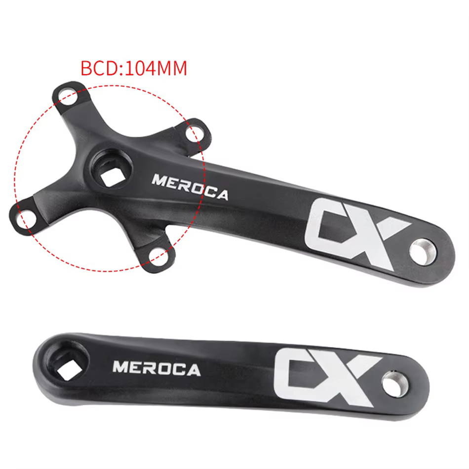MEROCA CX trou carré vélo pédalier 104BCD alliage d'aluminium IXF trou carré VTT pédalier 170mm 32T/
