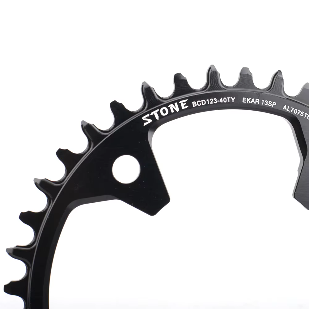 Plateau de vélo en pierre BCD123 38T - 50T, anneau de chaîne circulaire, 4 bras, dents étroites et l