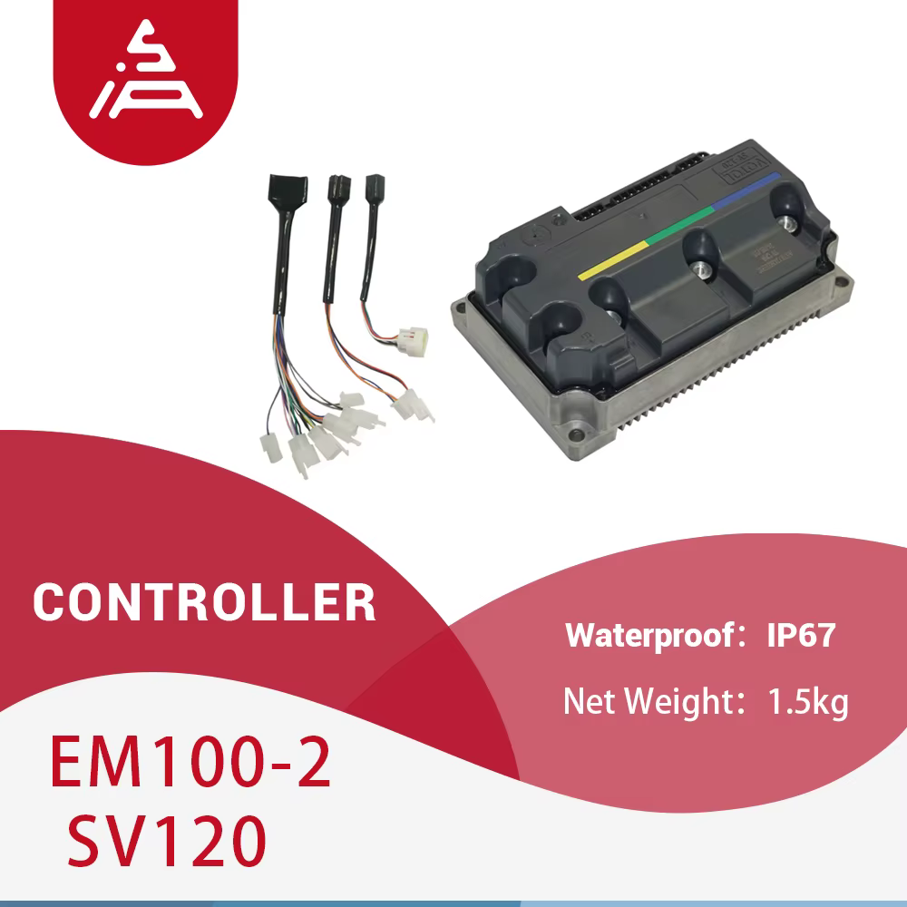 Contrôleur d'ondes sinusoïdales programmable VOTOL EM100-2 SV120 72V, pic 350A, CAN BUS et une inter