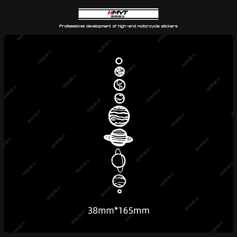Nouveaux autocollants de vélo neuf planètes majeurs pour cadre de vélo Tube supérieur décoratif réfl