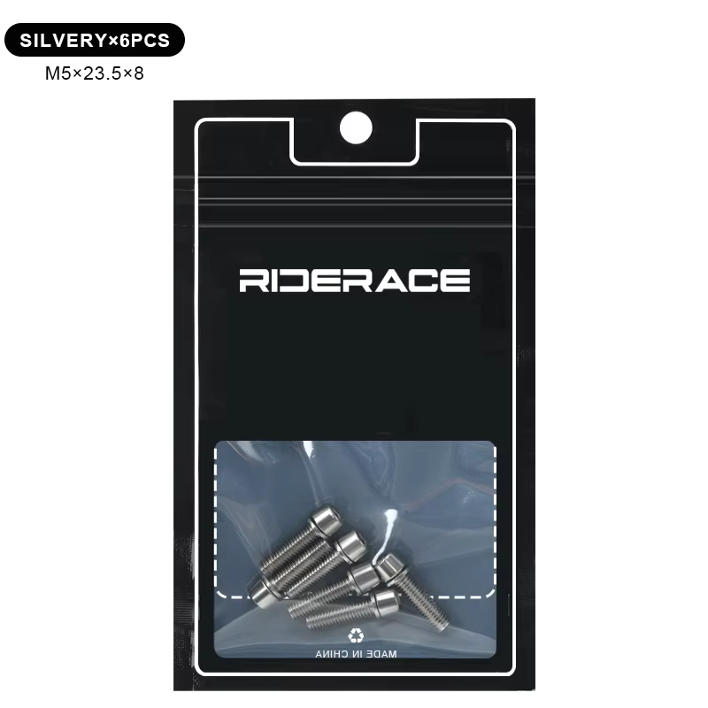 Boulon de tige de vélo coloré M5 * 18mm, boulons hexagonaux en acier allié avec rondelle, vis de fix
