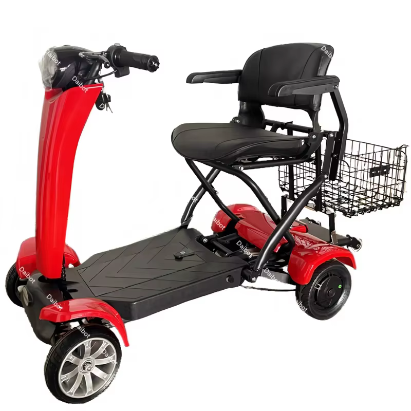 Trottinette électrique pliable et Portable pour personnes âgées, avec panier, Double moteur, 500W, p