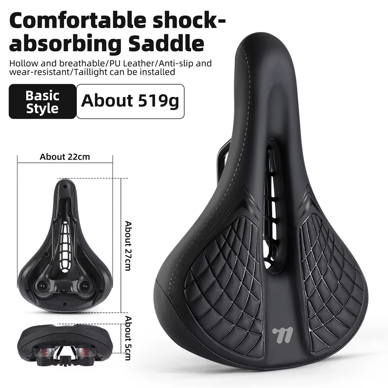 WEST BIKING-Selle creuse de vélo de route et VTT, siège respirant, étanche à la pluie, absorbant les