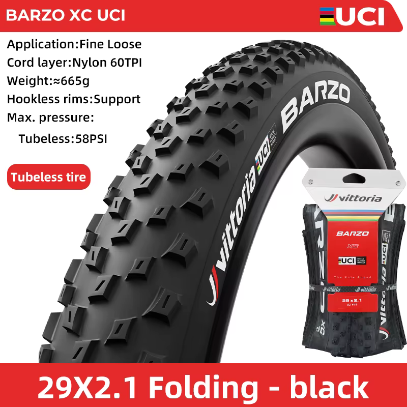 Pneu de vélo de montagne Vittoria Barzo / Mezcal 29x2.1 / 2.25 Tubeless Graphene Anti-crevaison Alli