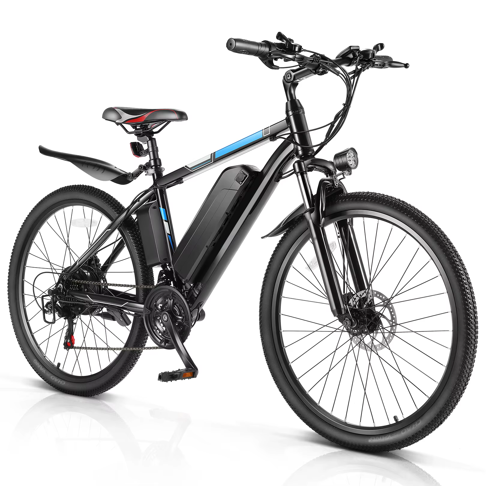 VTT Électrique de 26 Pouces avec 500W, Batterie Perfecto de 48V, 20MPH, Jusqu'à 50 Miles, Régulateur