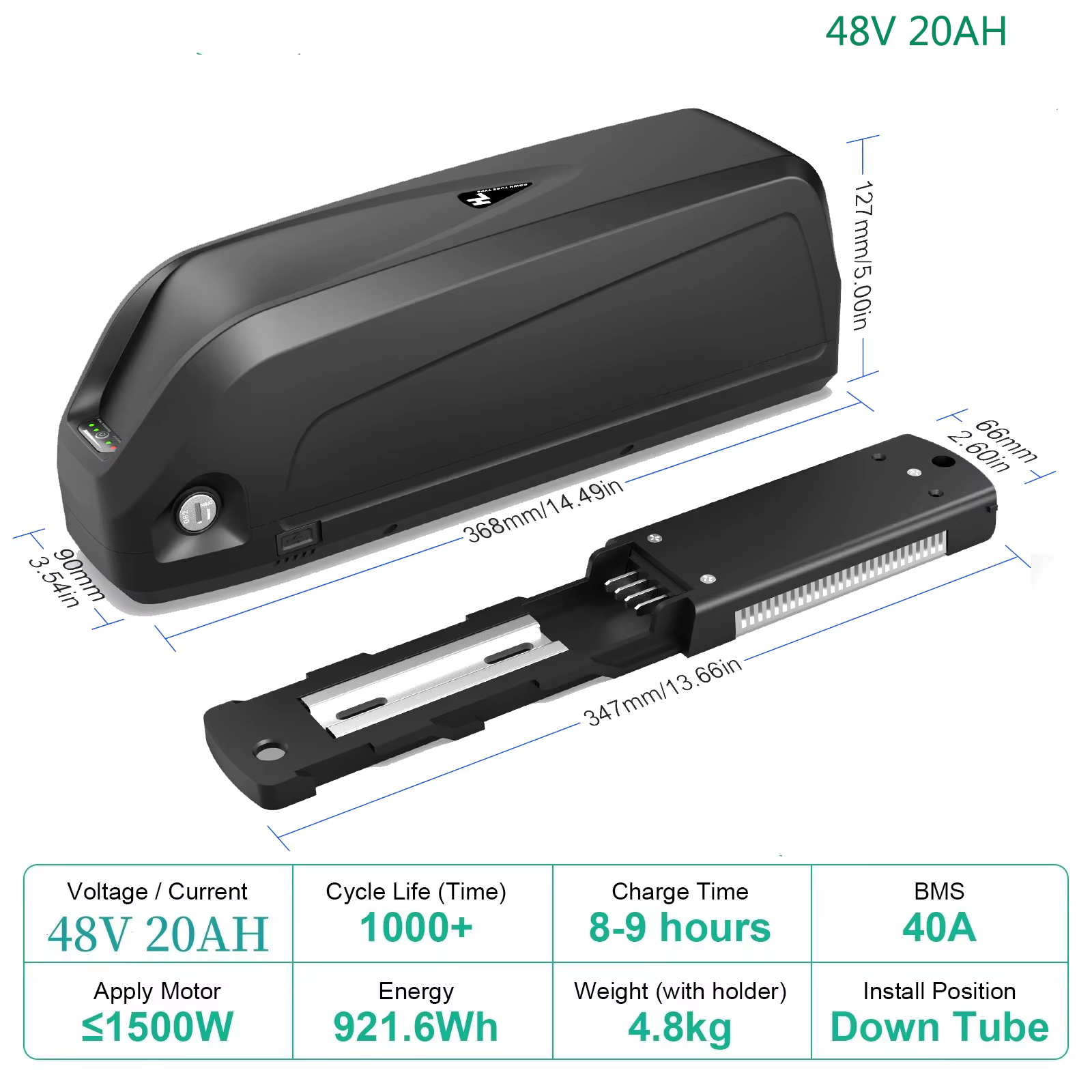 48V 30AH batterie de vélo électrique 21700 cellules 60V 52V 48V vélos tube inférieur Polly L-G 72V 1
