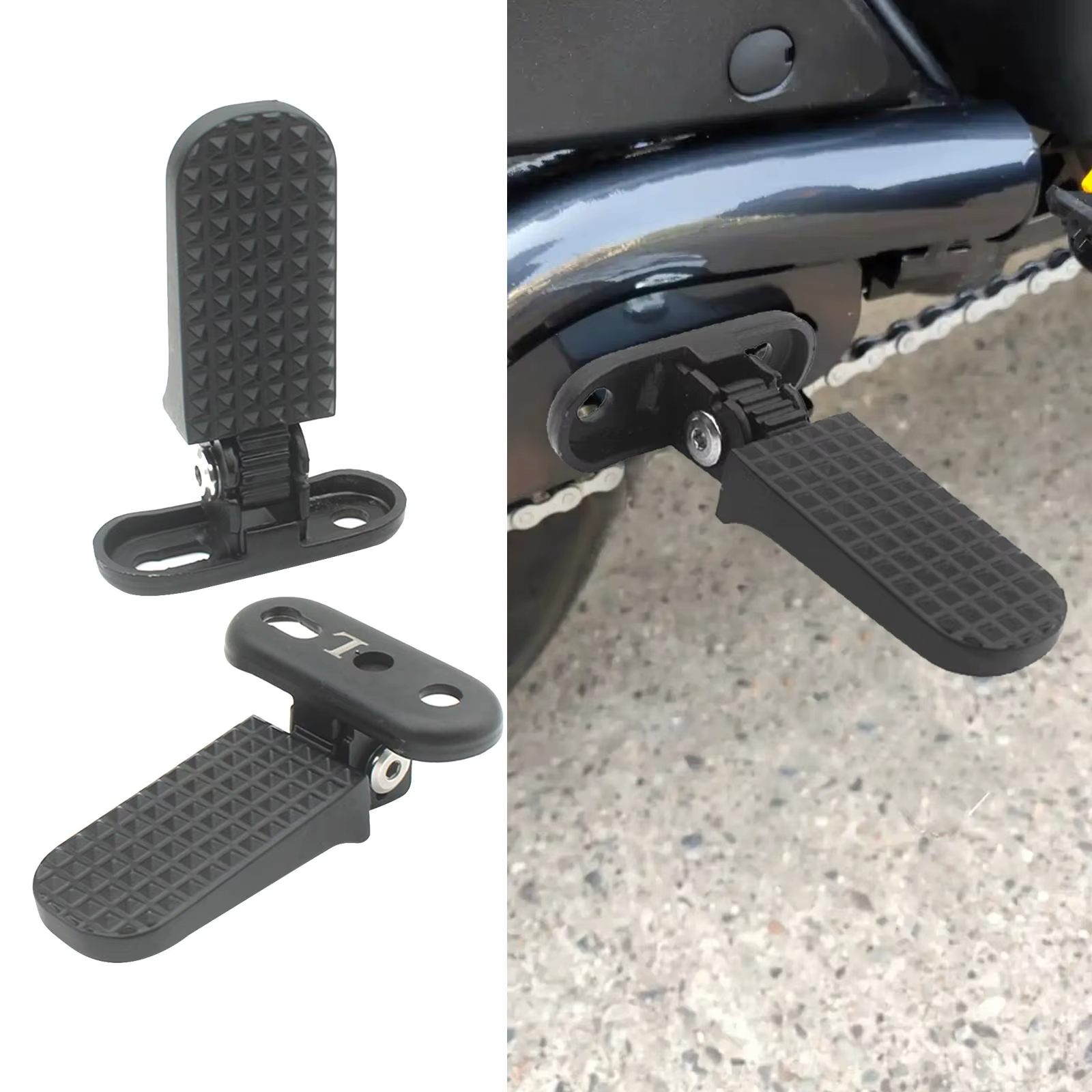 2 pédales pliantes antidérapantes pour vélo, pédales arrière pliables pour longues balades, sports d