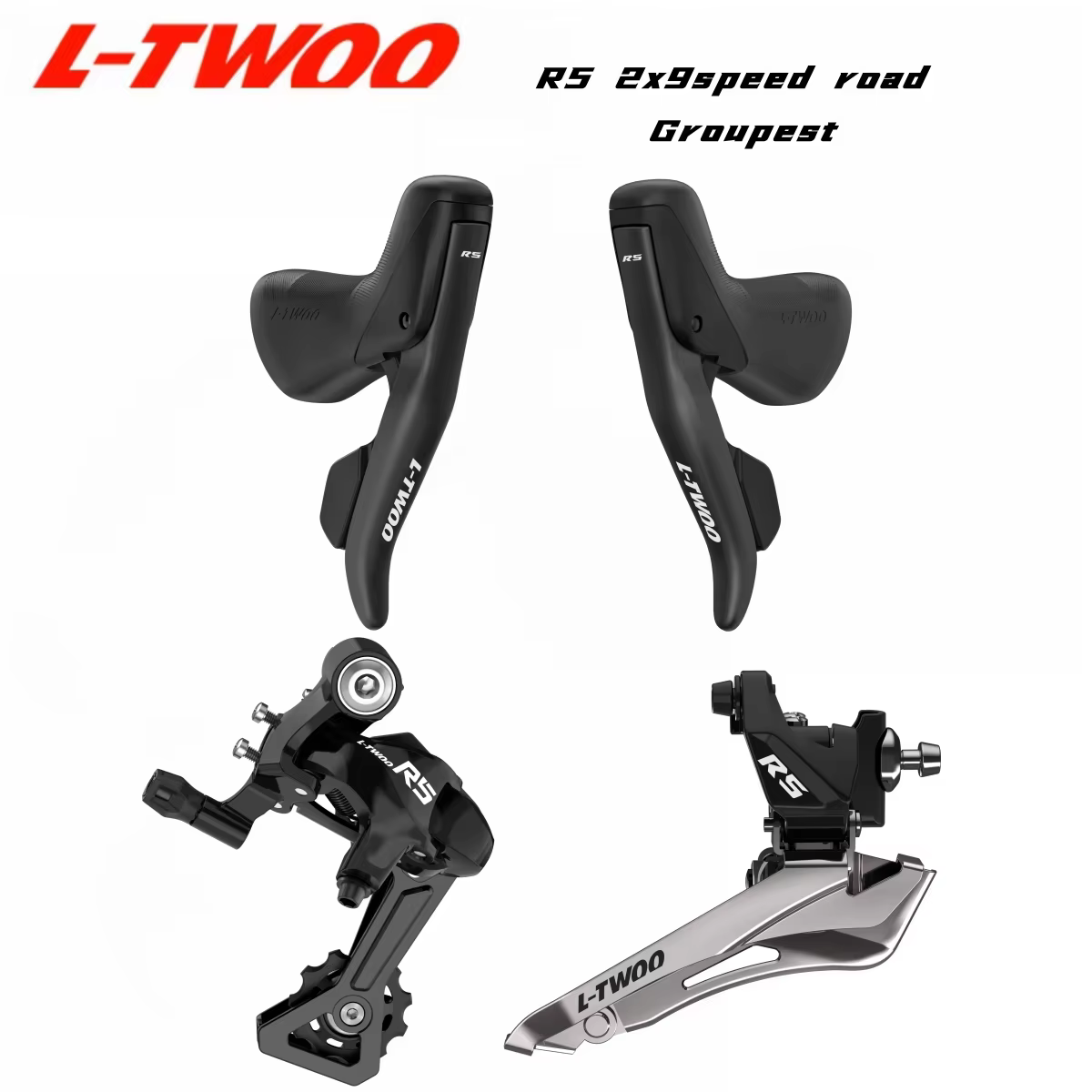 Groupe de transmission pour vélo de route L-TWOO R5 2x9 vitesses, leviers de changement de vitesse L