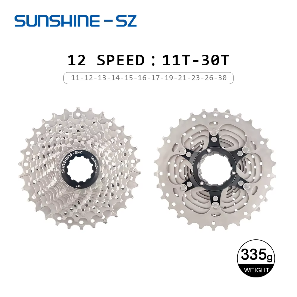 Sunshine-sz vélo de route 12S Cassette 28T 30T 32T 34T 12 vitesses roue libre de vélo 12V K7 pour Sh