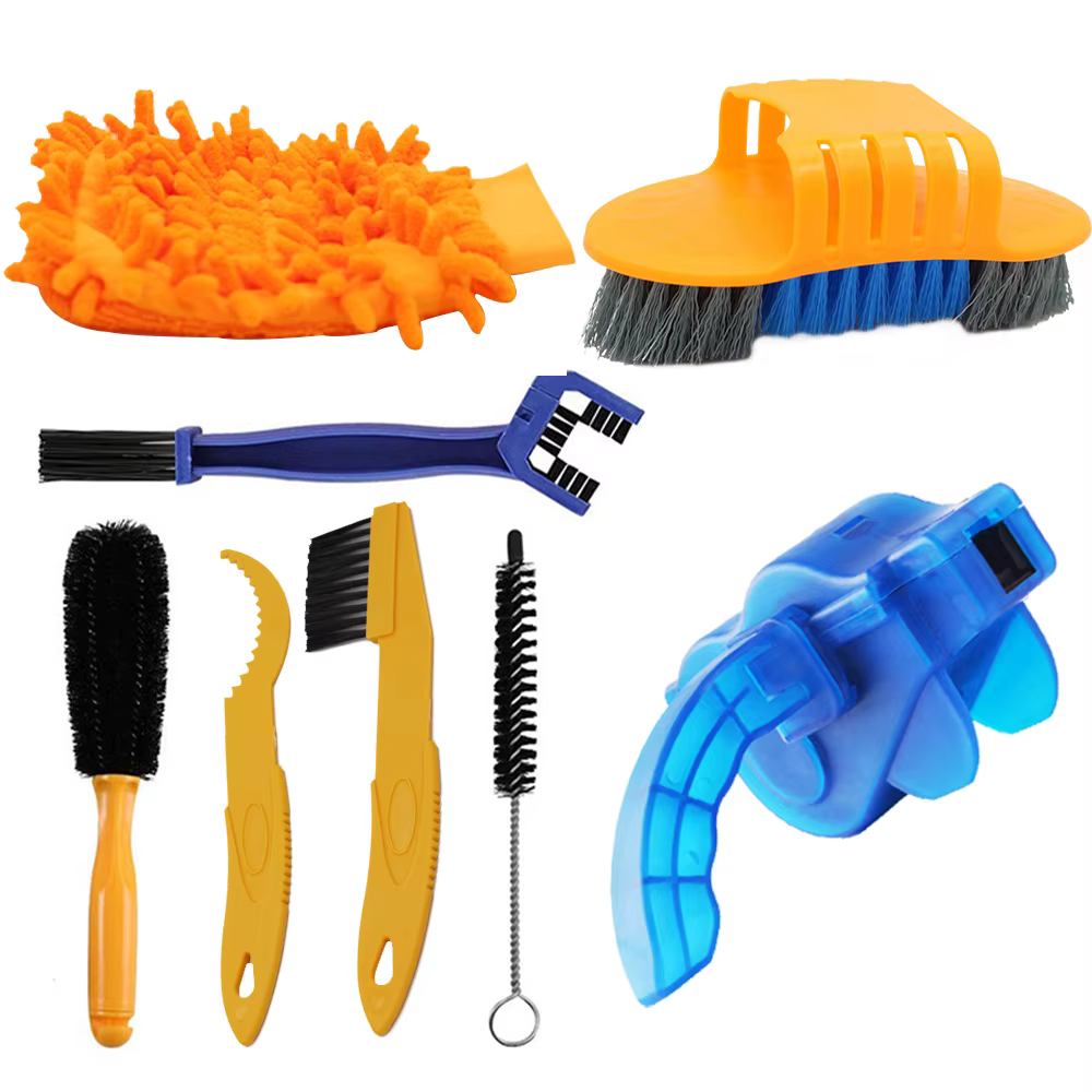 Kit de Nettoyage Portable pour Chaînes de Vélo – Brosse et Boîte de Nettoyage pour Chaînes – Outils 