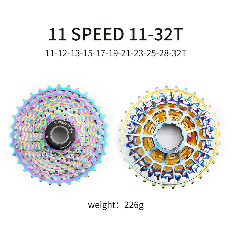 Stalshine-Cassette de vélo de route SLR ultralégère, pignon de vélo coloré, roue libre, K7 Gravel HG