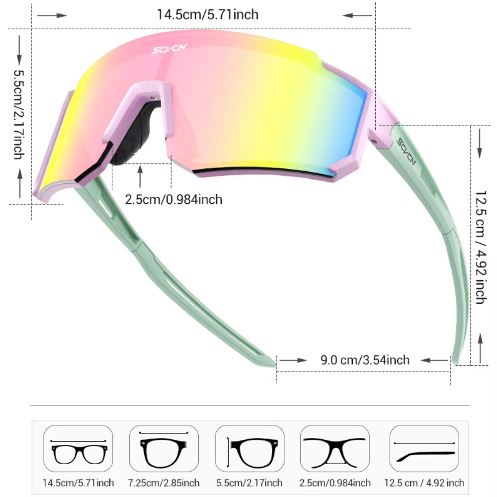SCVCN nouveaux hommes vélo lunettes de soleil femmes en plein air cyclisme lunettes vtt conduite vél
