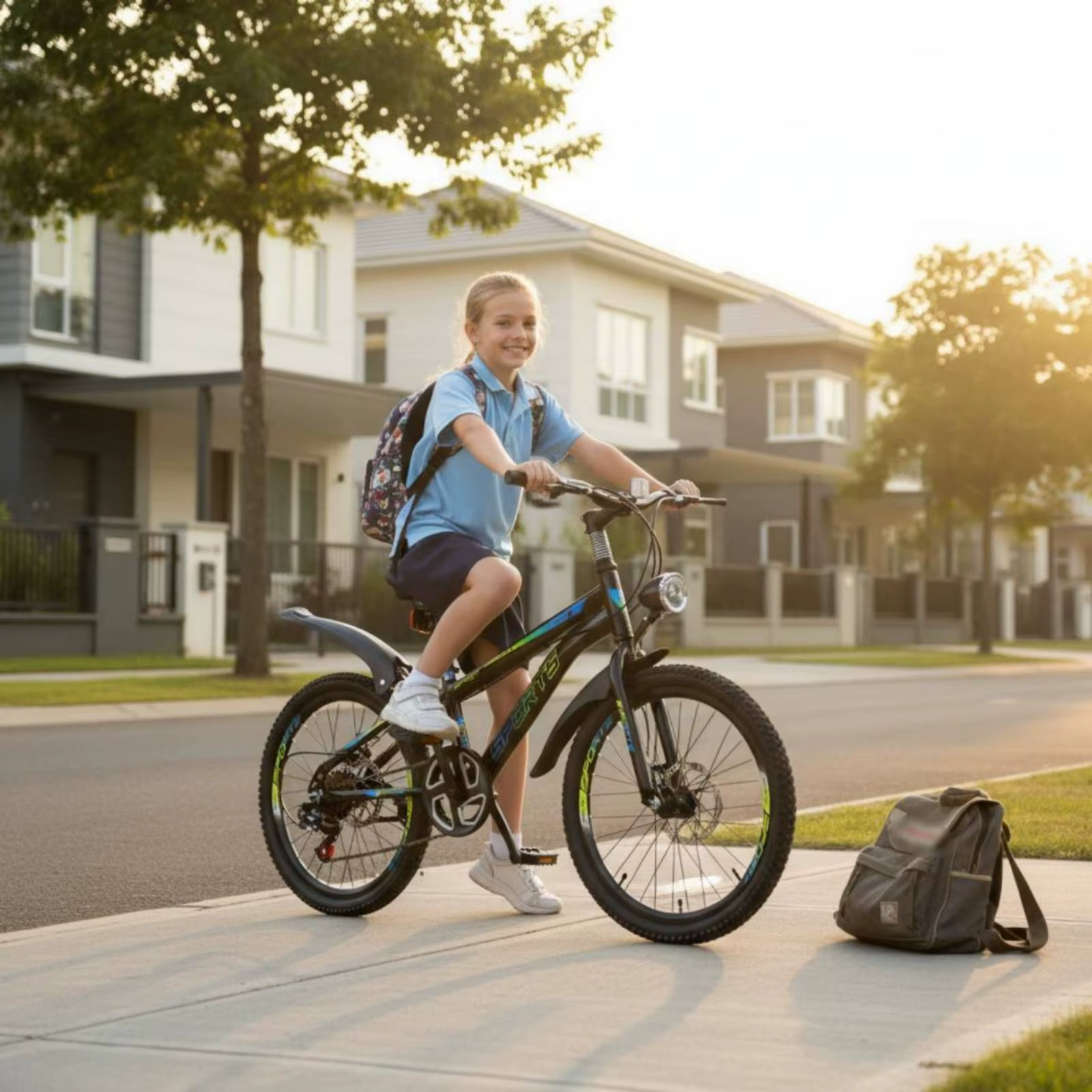 Vélo de montagne pour enfants de 20 pouces avec système de freinage double, vélo de montagne pour en