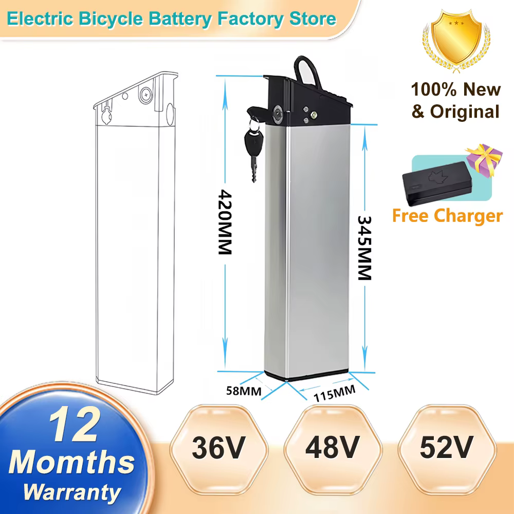 Batterie de remplacement pour vélo électrique Engwe EP-2 Pro Engine X Engine Pro, 48V 52V 17.5Ah 16A