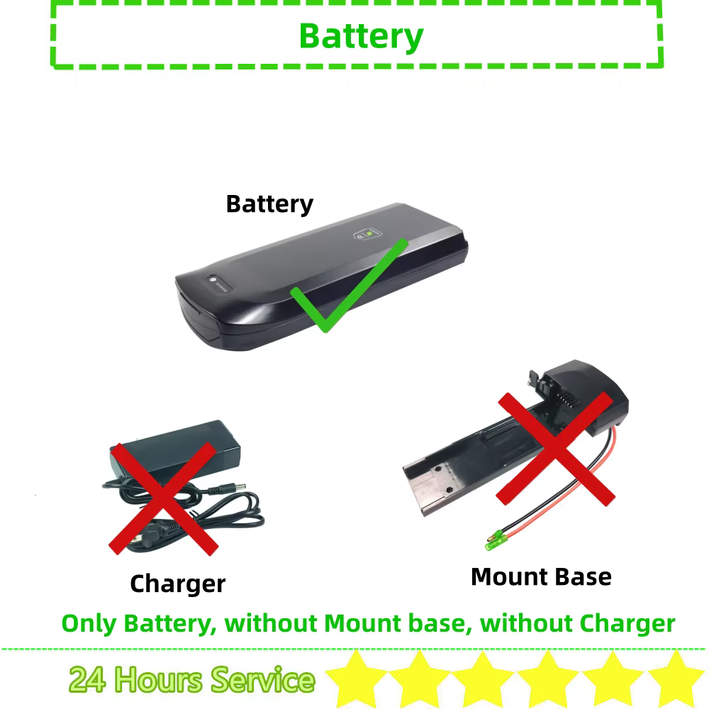 Batterie arrière T1 Electrolux pour vélo électrique de ville, 36V, 7,8 Ah, 8,8 Ah, 10,4 Ah, 13Ah, 17