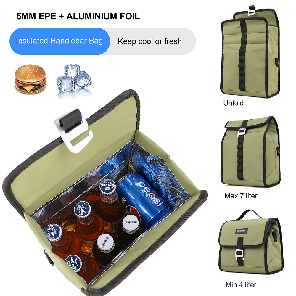 Bal inowalk-Sac de guidon de vélo, grande capacité, étanche, isolé, initié, mini sacoche avant Velo