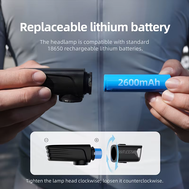 CYCLAMI X7 lumières phares intelligents USB Rechargeable route VTT feu avant 1000 Lum batterie rempl