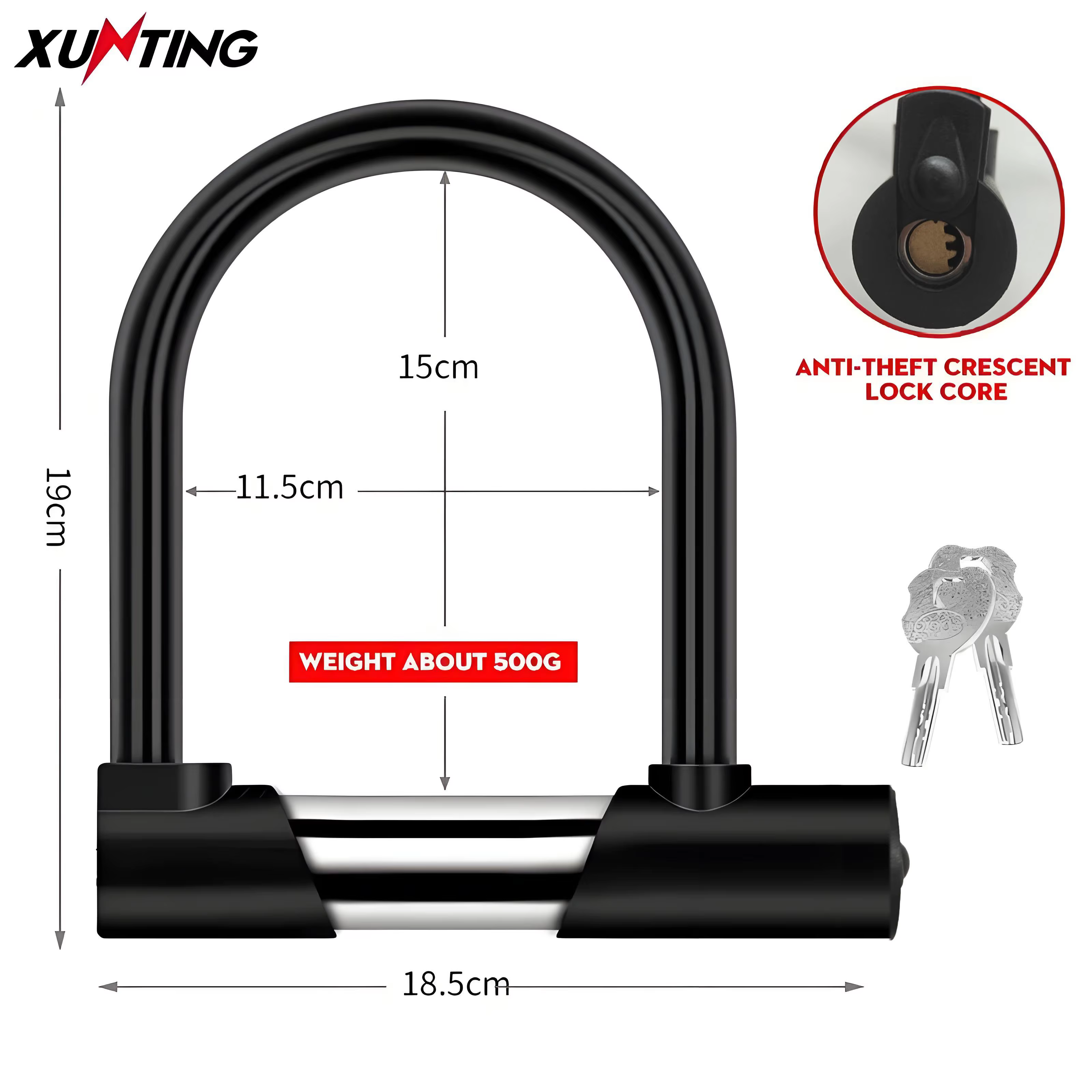 Xunting vélo U serrure vtt vélo de route roue serrure antivol sécurité moto Scooter cyclisme serrure