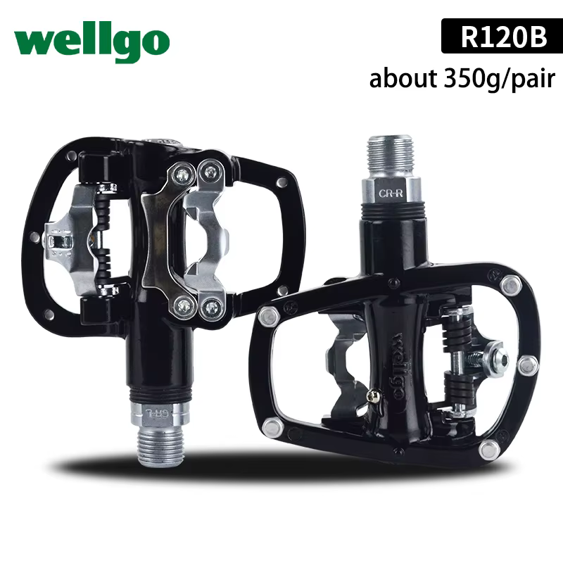 Wellgo-Pédale autobloquante pour vélo de route et de montagne R120B, en alliage d'aluminium scellé,