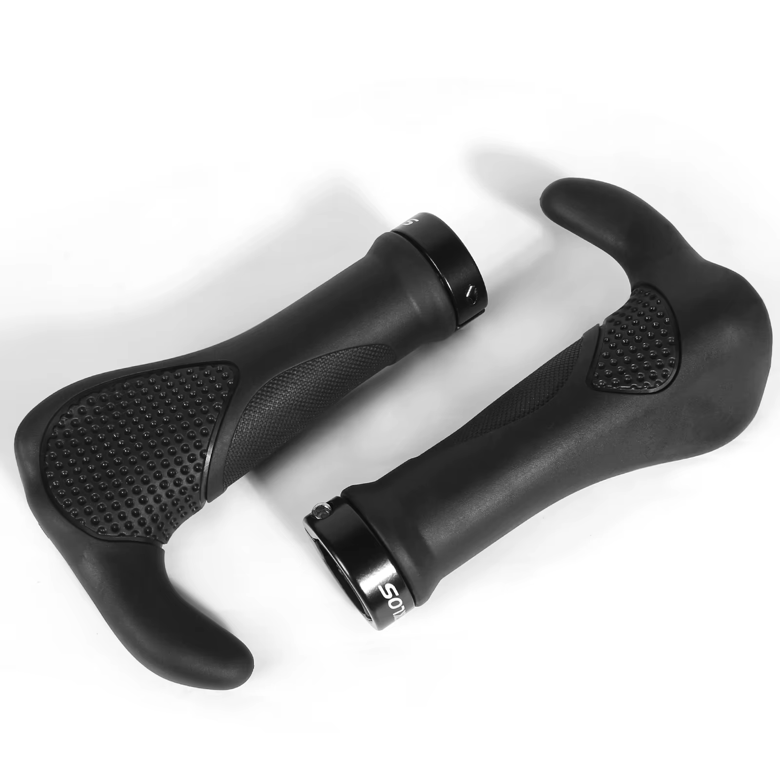 BUCKLOS poignées de guidon de vélo ergonomie avec barre étendue poignées de vélo en caoutchouc antid
