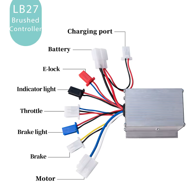 Contrôleur de moteur brossé pour vélo électrique, accessoires de vélo et de scooter, LB27, 24V, 250W