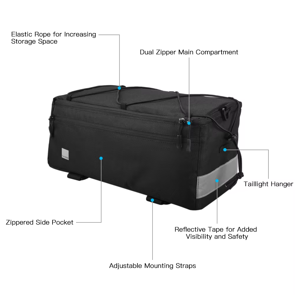 Sac isotherme multifonction pour siège arrière de vélo, accessoires de cyclisme, bagage T1