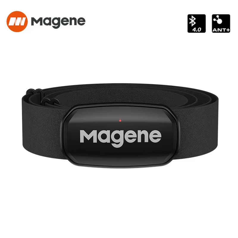 Magene Capteur de Fréquence Cardiaque avec Sangle de Poitrine, Moniteur, Ordinateur, Double Mode ave