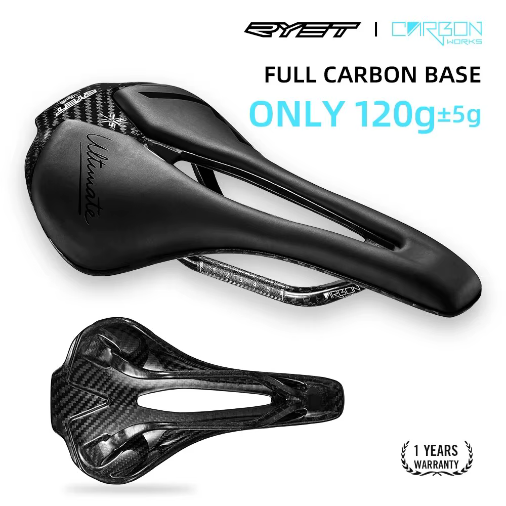 RYET 3D Imprimé Selle De Bicyclette Ultra Léger 120g Selle De Carbone 250x140mm Sièges pour VTT Grav