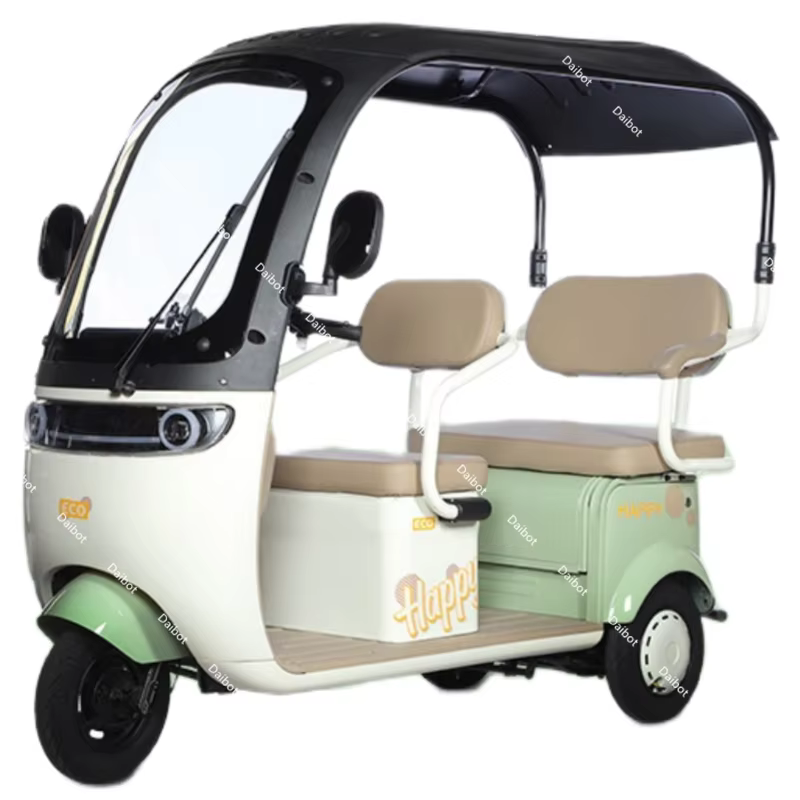 Tricycle Électrique Cargo avec Siège Passager pour Adulte, Scooter de Mobilité Principale, Trottinet