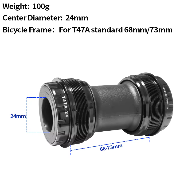 Boîtier de pédalier BXT T47A 68/73mm pour Shimano 24mm SRAM DUB 29mm Manivelle