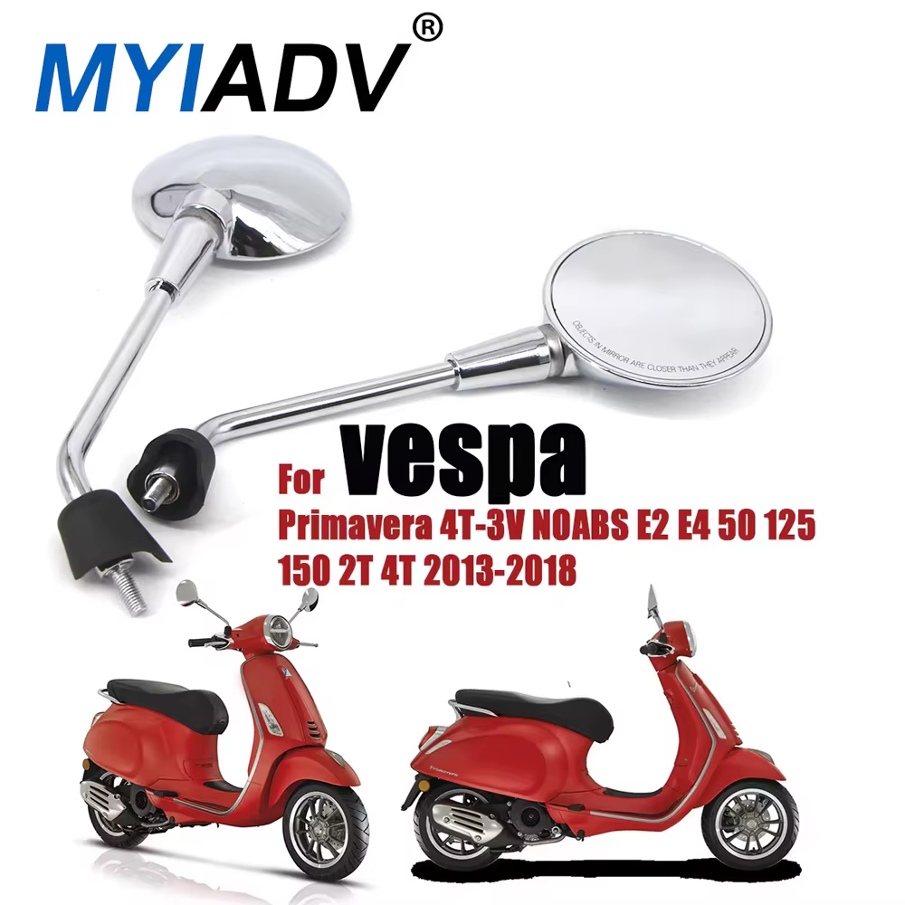 Rétroviseurs Latéraux de Moto, Accessoires pour Vespa Primavera 4T-3V E2 E4 50 125 150 2T 4T NOABS 2