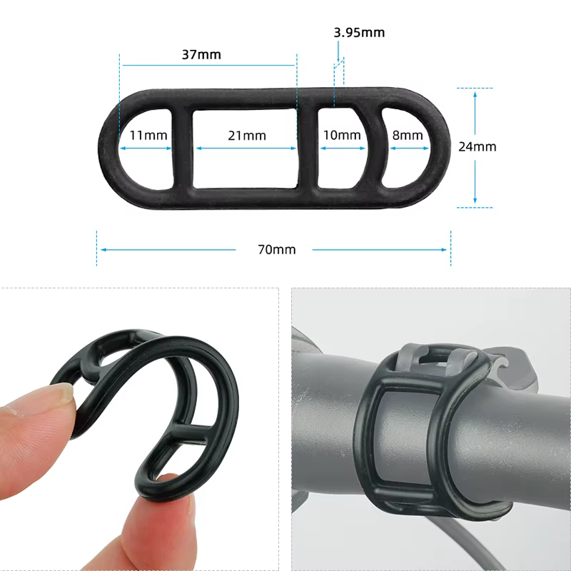 10/5/2 pièces bande de Gel pour phare de vélo lampe arrière guidon poste montage lumière LED support