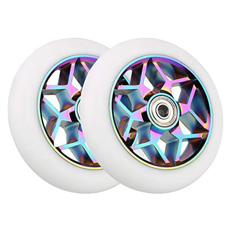Roues de Scooter colorées avec roulements, accessoires de Scooter 110Mm, 2 pièces