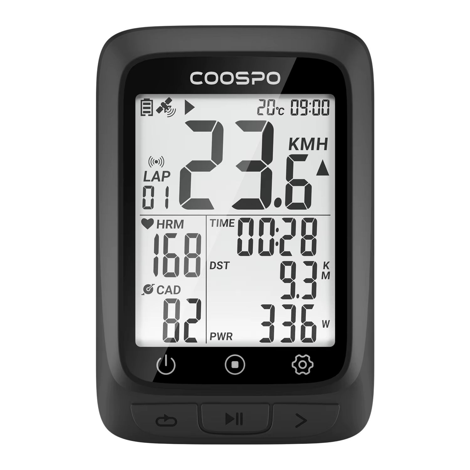 COOSPO BC107 GPS ordinateur de vélo 2.4 "écran FSTN ANT + capteur Support GPS + BeiDou 28H batterie