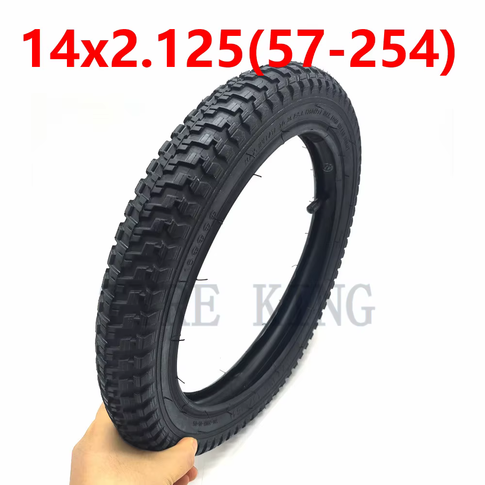 Pneu intérieur et extérieur de 14 pouces, 14x2.125(57-254), roue pneumatique 14x2.125, accessoires d