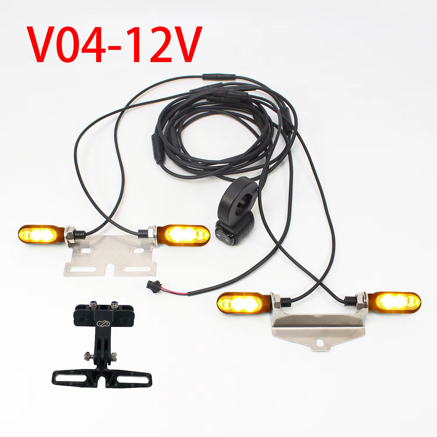 EBKE vélo électrique Ebike clignotant V04 12V ou 36V 48V 52V 72V câble étanche LED clignotant