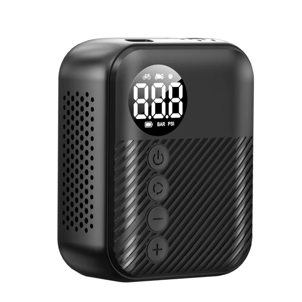 Gonfleur de pneus portable, mini compresseur d'air électrique 150 PSI avec manomètre numérique, arrê