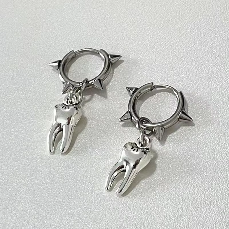 Bijoux gothiques boucles d'oreilles dent Grunge Rock accessoire breloques boucles d'oreilles pour fe