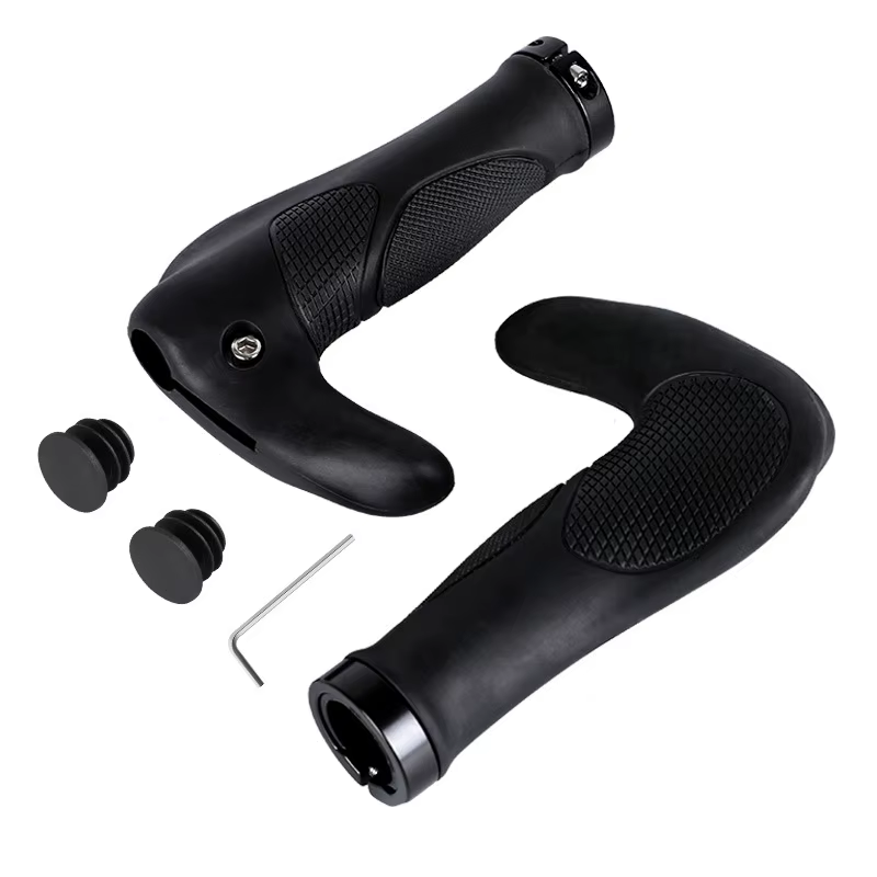 Poignée de guidon de vélo ergonomique, antidérapante, résistante aux chocs, confortable, en caoutcho