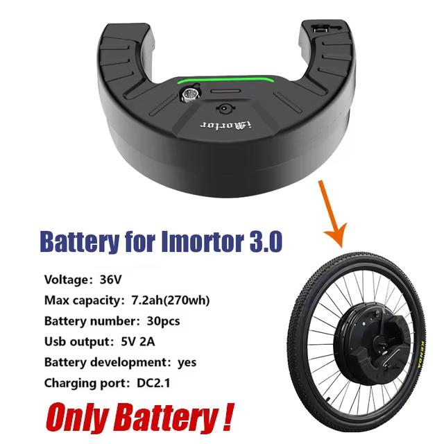 IMotor-Kit de conversion de vélo électrique avec batterie, 36V, roue avant 3.0, 24 "-29", taille de