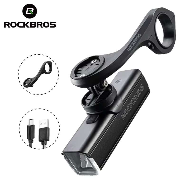 ROCKBROS – lumière de vélo 1000lm, charge type-c, éclairage avant pour vtt, vélo de route, 4500mAh, 