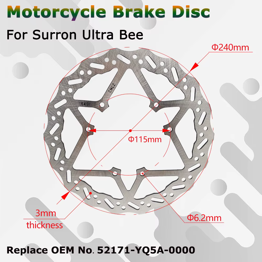 Disques de frein OTOM 3 mm pour vélo électrique Surron Ultra Bee, moto Sur-Ron, rotor de frein avant