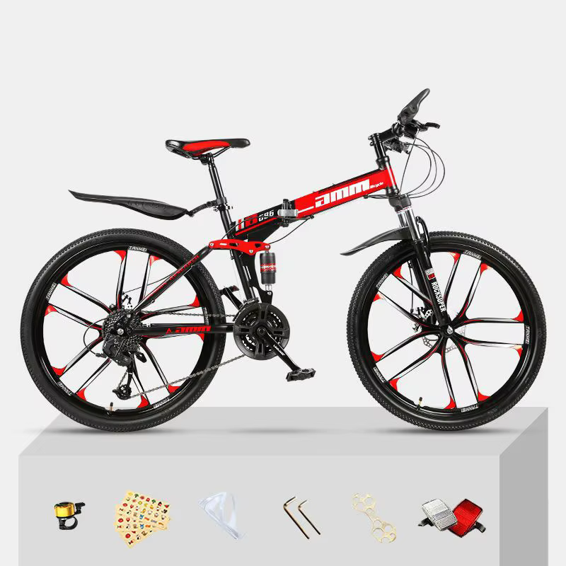Acier 20 26 27,5 pouces pouces 6 7 21 vitesses Distance d'endurance rapide course vélo plié VTT plia