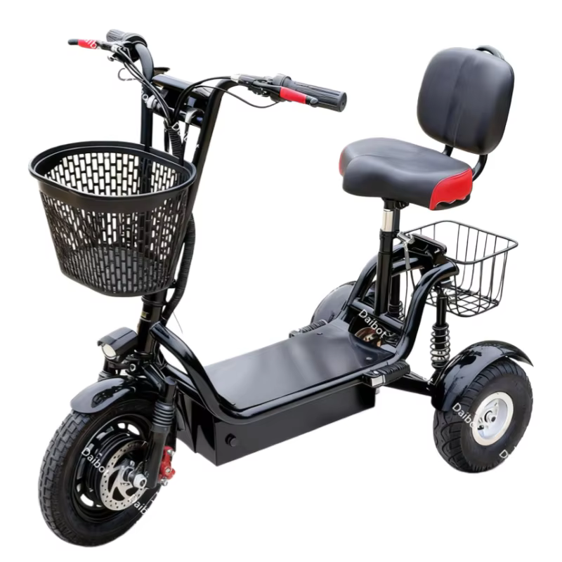 Tricycle électrique pliant à 3 roues, voiture pour adultes et personnes âgées, avec grand siège, Sco