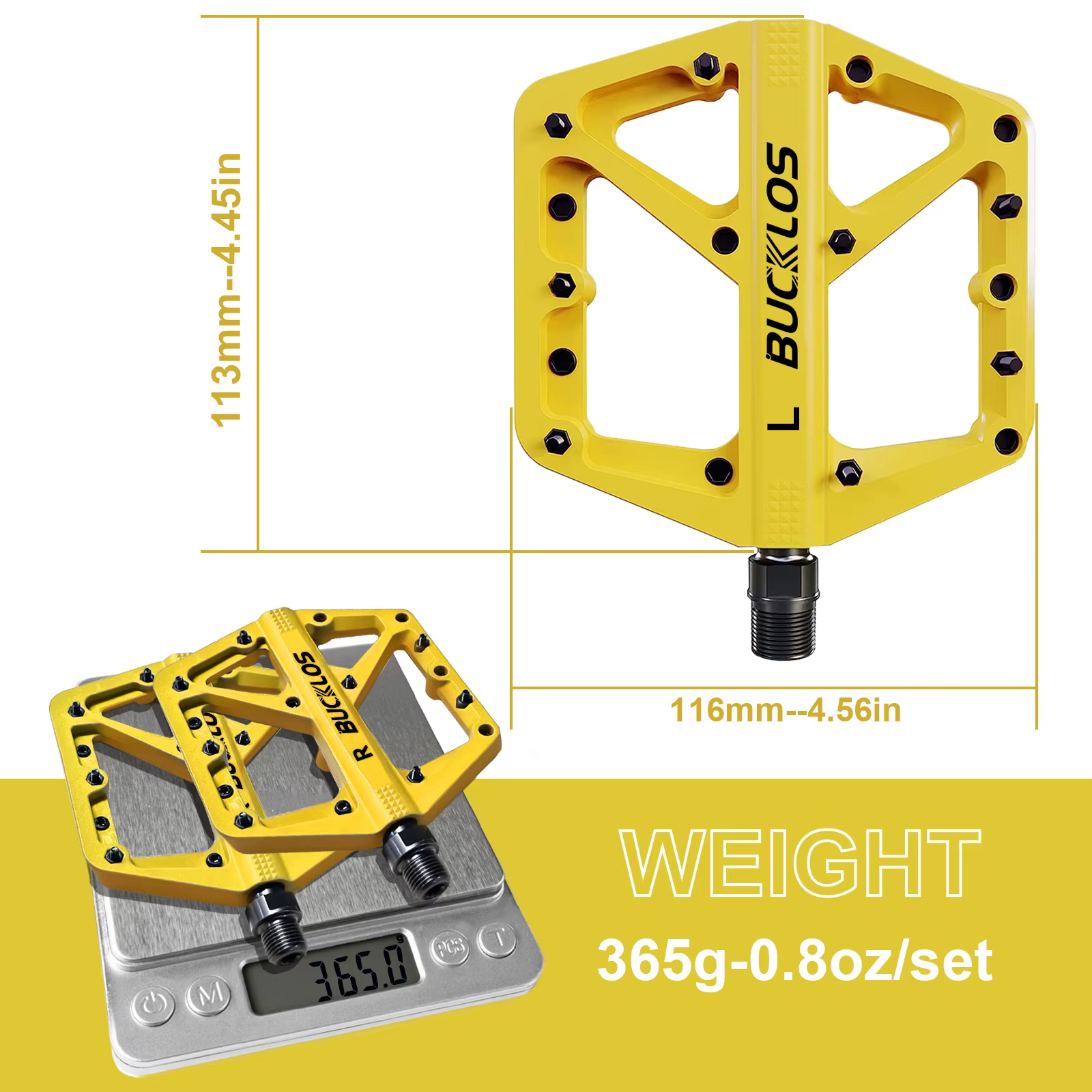 BUCKKub-Pédales de vélo plates en nylon ultralégères, pédales de vélo de montagne de route, pédales