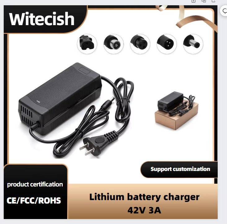 Chargeur de batterie intelligent 42V 3a pour vélo électrique série 10, 36V 37V Li-ion, charge rapide